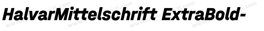 HalvarMittelschrift ExtraBold字体转换